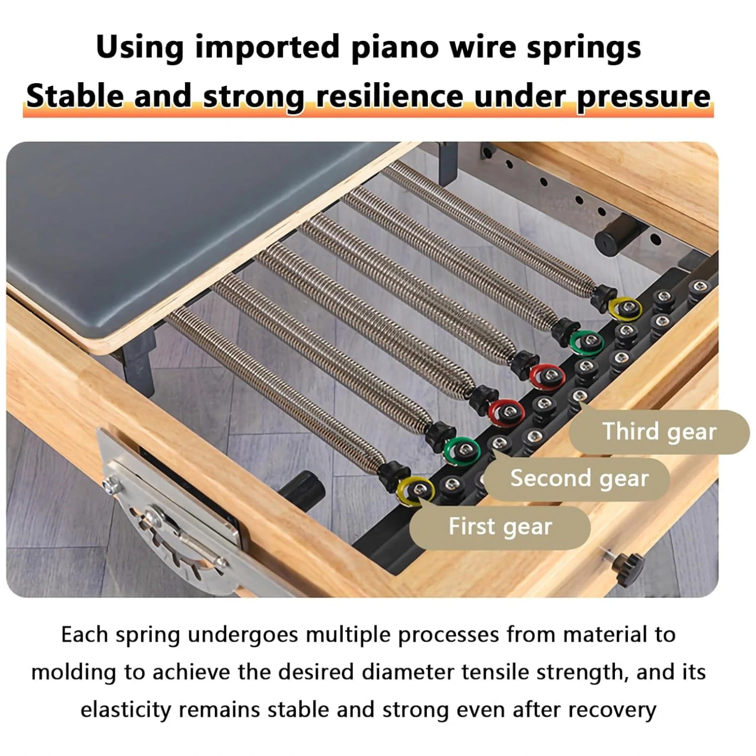 Oak Wood Pilates Reformer