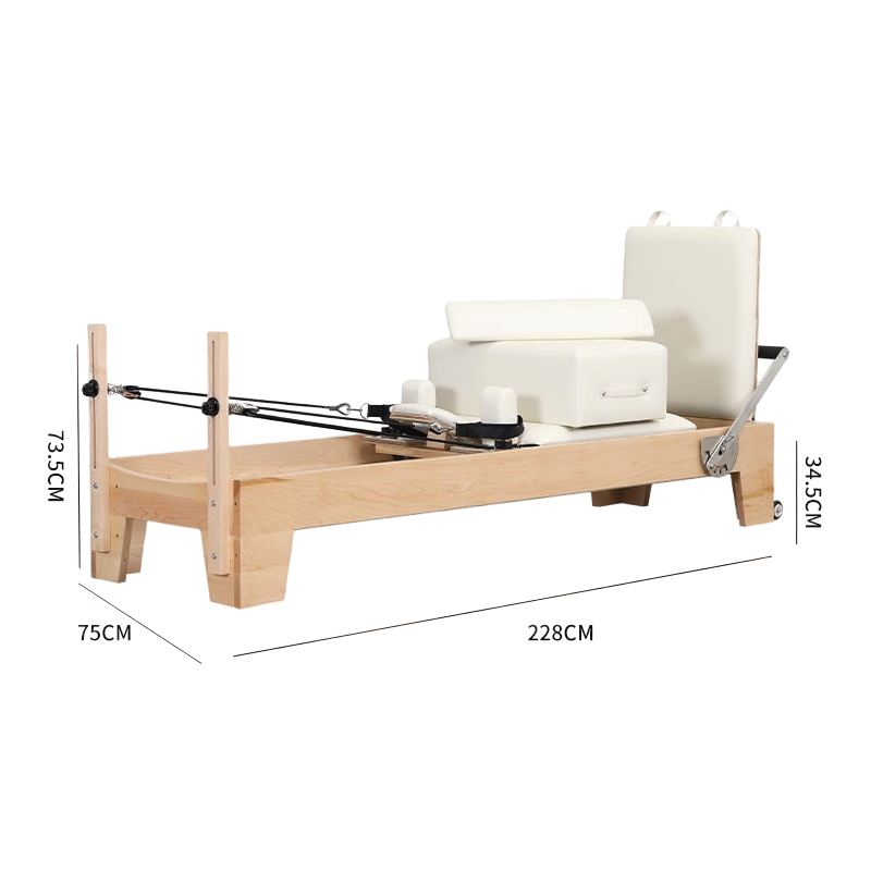 Classic Maple Core Pilates Reformer –White