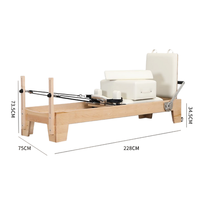 Classic Maple Core Pilates Reformer –White