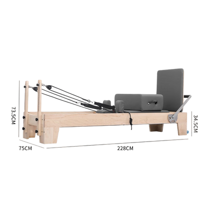 Classic Maple Core Pilates Reformer – Grey